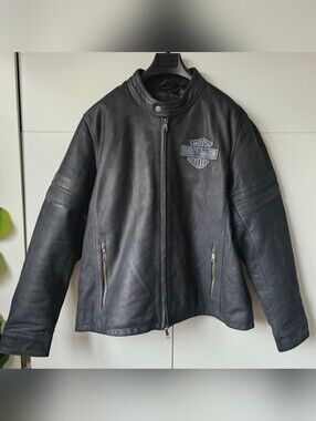 XL Mens Harley Davidson Leather Riding Jacket Motorcycle Gear Like New